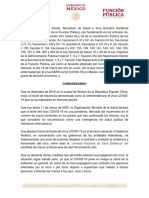 ACUERDO Suspensión de Labores No Indispendables en La Administración Pública Federal 2