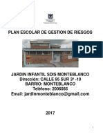 MODELO PLAN ESCOLAR DE EMERGENCIA Y CONTINGENCIA MONTEBLANCO SDIS 2017 Ultima Version PDF