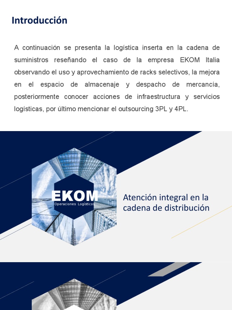 Logística y Racks Selectivos en EKOM | PDF | Logística | Almacén