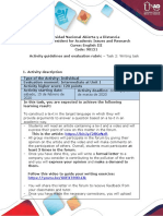 WRITING Task guide and evaluation rubric Format-1