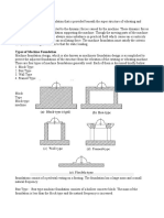 Machine Foundation Types