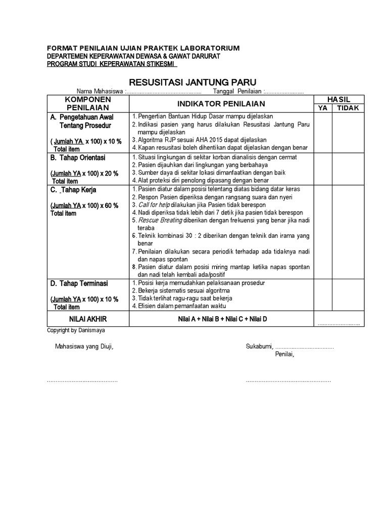 Format Penilaian Ujian Praktek RJP | PDF | Sains & Matematika