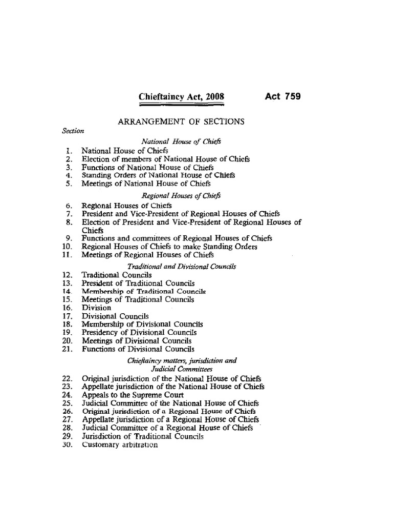 Chieftaincy Act PDF | PDF | Contempt Of Court | Judgment (Law)