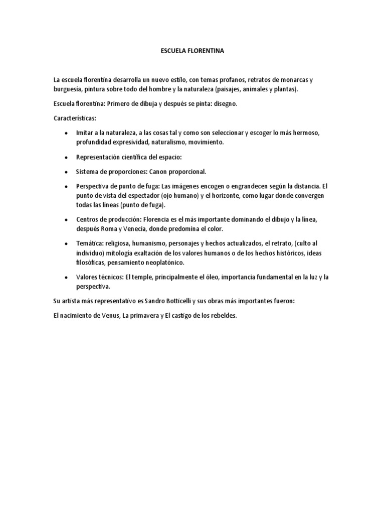 Escuela Florentina PDF