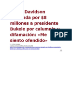 La Pagina - López Davidson demanda x $8 millones a presidente Bukele por calumnia y difamación - Me siento ofendido