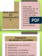 Bahagi NG Pananaliksik