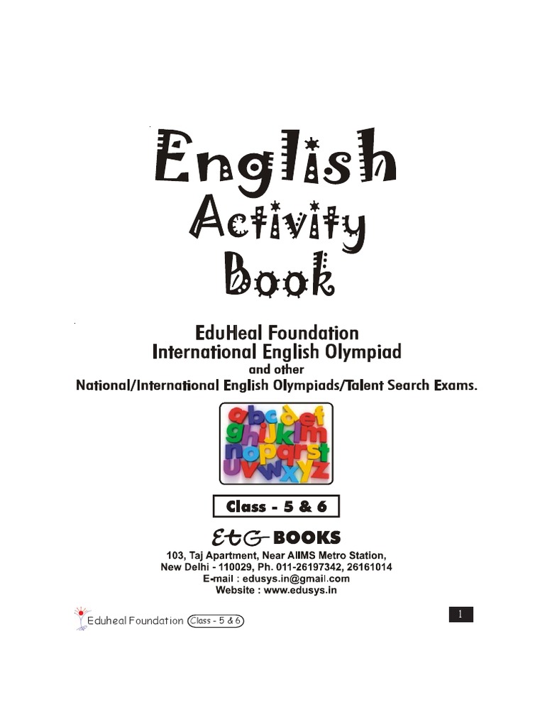 ENGLISH Activity Book Class 5 & 6 | PDF | Noun | Adverb