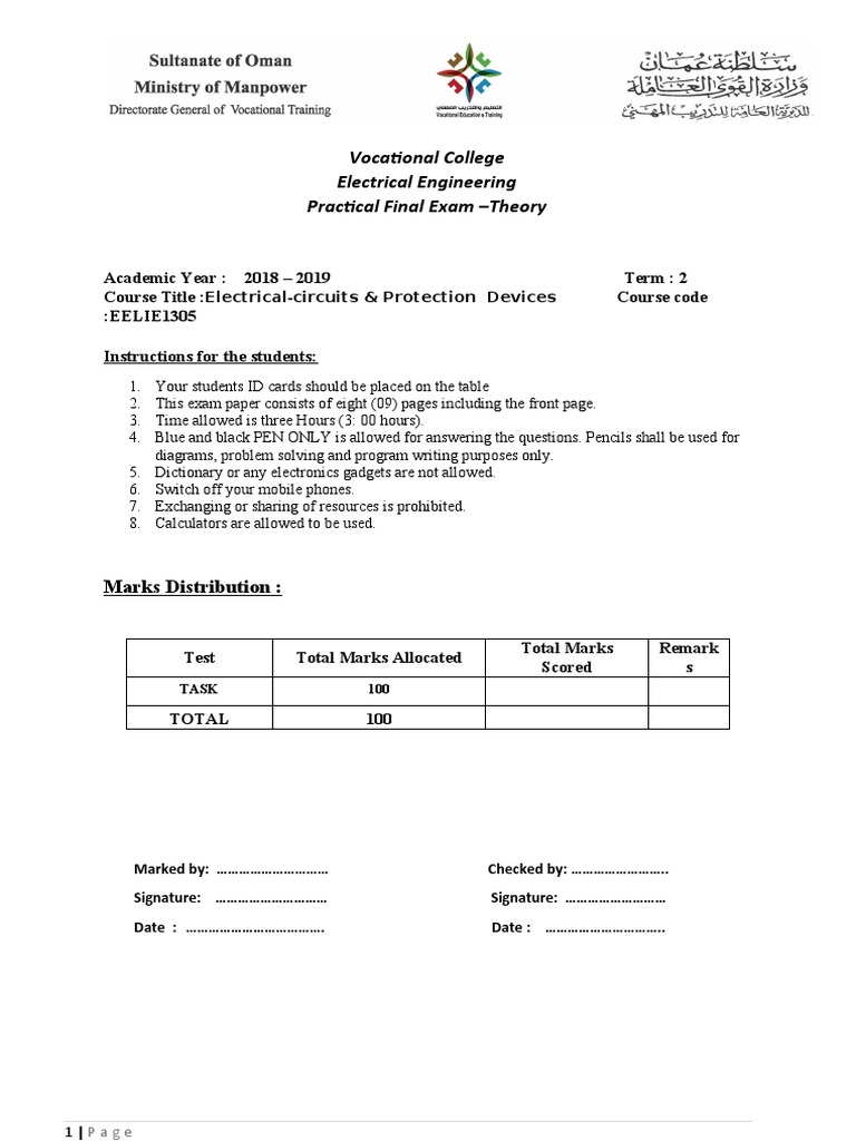 Level 2 Electrical Practical Exam Guide | PDF | Electrical Wiring ...