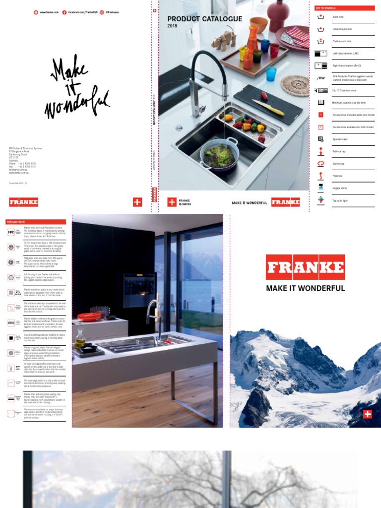 Franke - Catalogue 2018 (LR) - NEW PDF | PDF | Countertop | Sink