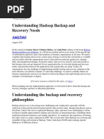 Hadoop Backup and Recovery