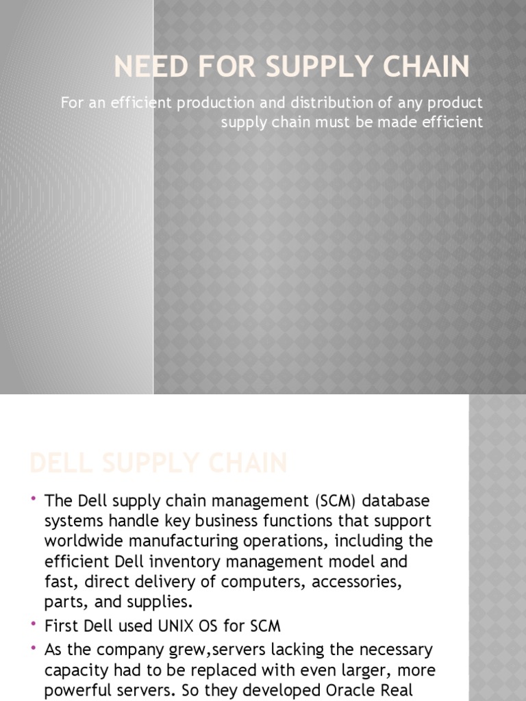 Dell Supply Chain Management Overview | PDF