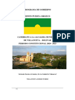 Programa de Gobierno Villanueva Bolívar 2020-2023