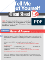 Tell Me About Yourself Cheat Sheet PDF