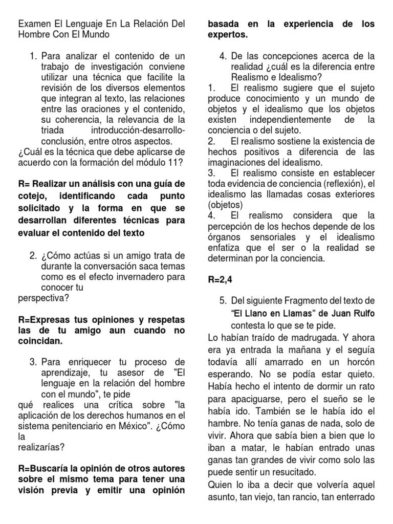 2 Examen El Lenguaje En La Relacion Del Hombre Con El Mundo 40 Preg 1