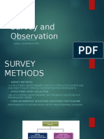 Survey and Observation