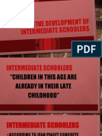 Cognitive Development of Intermediate Schoolers