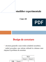 Curs 10 11 - Designul Cercetarilor Experimentale