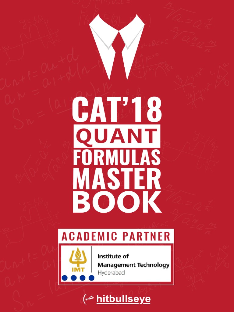 CAT 2018 Quant Formulas Master Book | PDF | Fraction (Mathematics ...