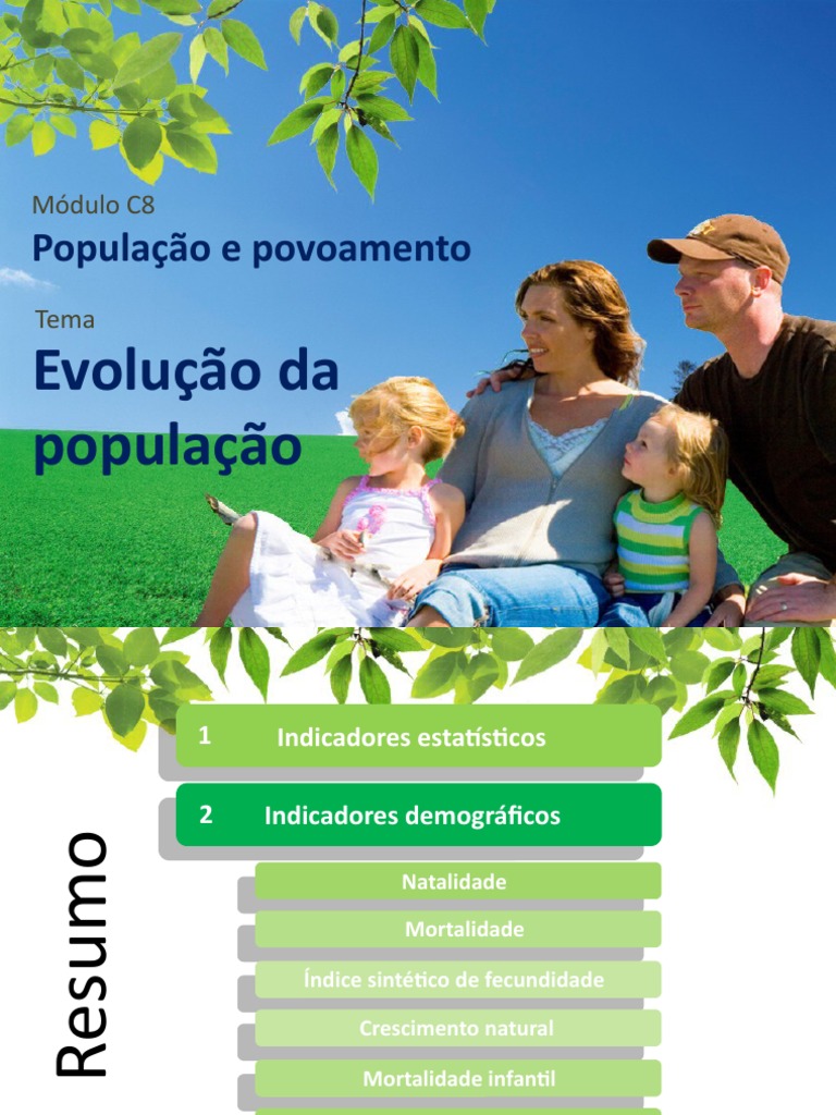 Indicadores Demográficos e Crescimento Populacional | PDF | Taxa de ...