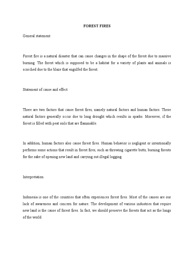 Forest Fires Pdf Wildfire Drought