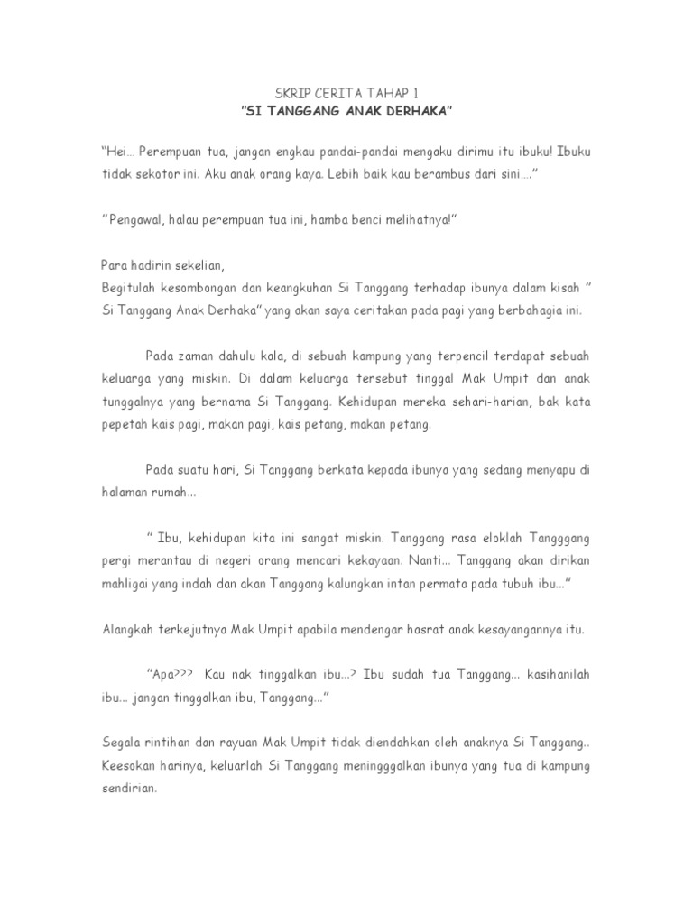 Cerita Si Tanggang
