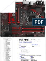 MSI Z370 GAMING PLUS (MS-7B61) Rev 1.0 Схема PDF