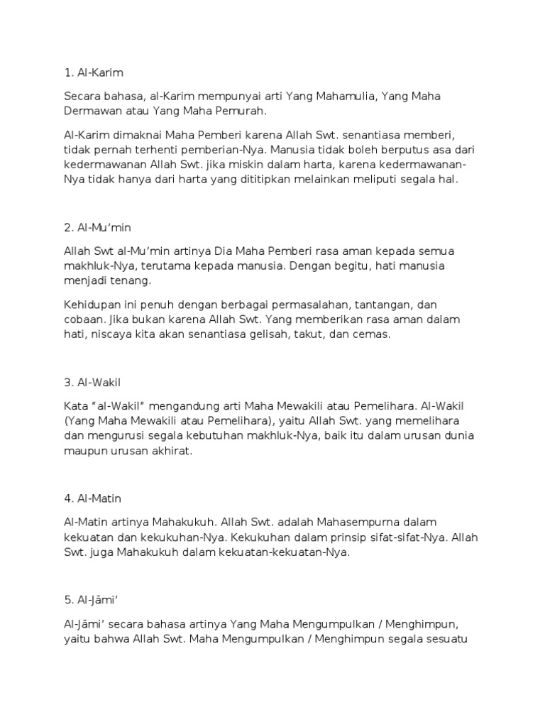 Asmaul Husna