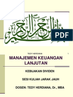 MKL Kebijakan Dividen - Tedy - Kuliah Jarak Jauh 21-3-20