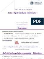 Curs 1 - Cele 10 principii ale  economiei