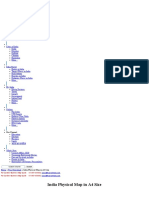 India Physical Map in A4 Size PDF