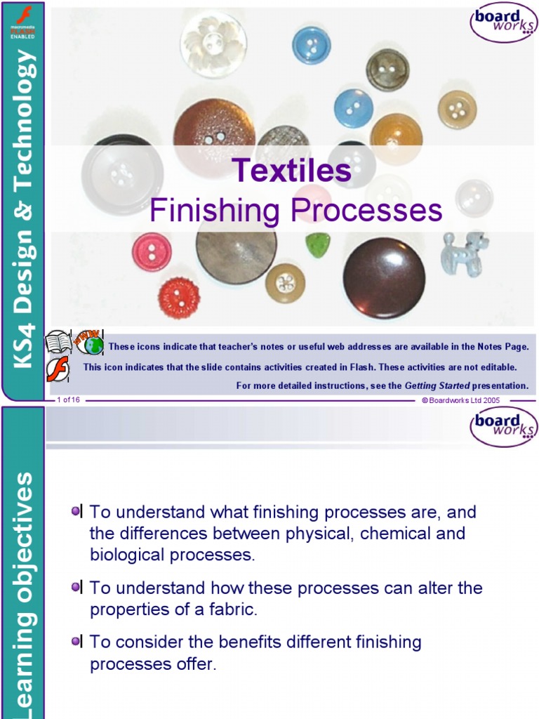 Finishing Processes PDF Textiles Building Engineering