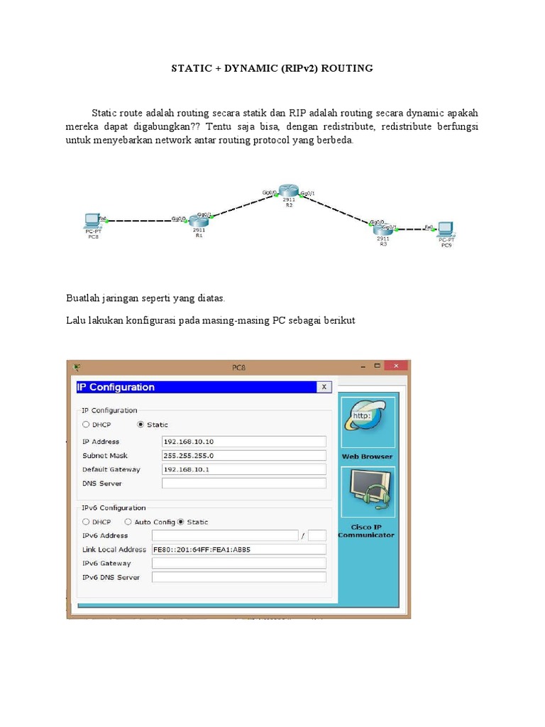 Combining static and dynamic routing pdf