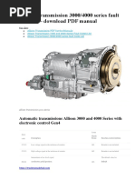 Allison Transmission 30004000 Series Fault Code List - Download PDF Manual PDF