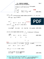 Mathematics Complex Number MCQ