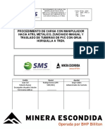 Procedimiento de carga y traslado de tuberías