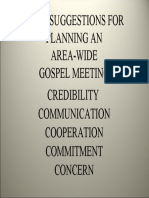 Planning An Area-Wide Gospel Meeting