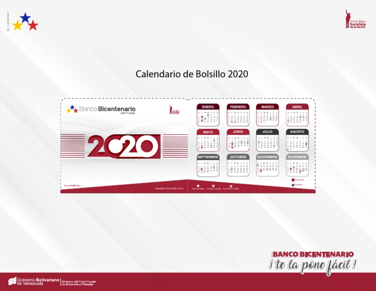 Calendario de Bolsillo 2020 PDF PDF