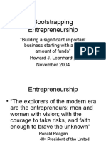 Bootstrapping Entrepreneurship