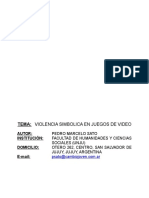 Violencia Simbólica en VideoJuegos - Sato, PEdro