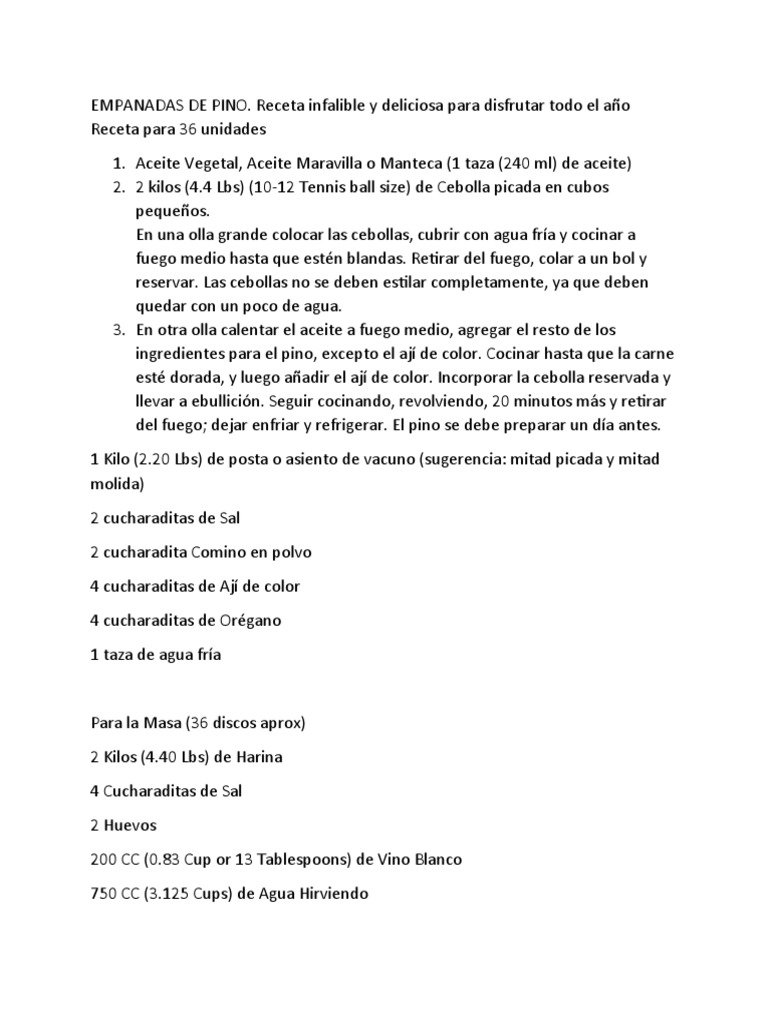 Empanadas de Pino | PDF