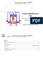 Plan de aprendizaje en casa de Ciencias y Tecnologías I