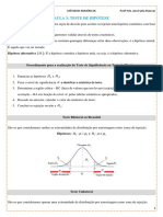 Teste de Hipótese e Intervalo de Confiança