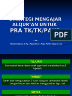 Strategi Pembelajaran Tilawati Paud