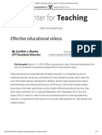 Effective Educational Videos - Center For Teaching - Vanderbilt University