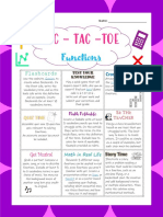 Tic-Tac-Toe Choice Board Functions