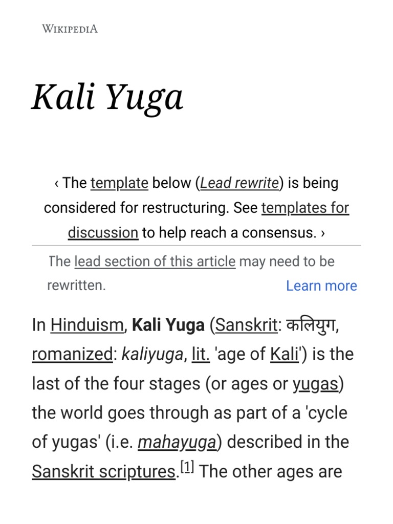 Kali Yuga – The Science Behind the Cycle of Yugas and the End of Kali Yuga