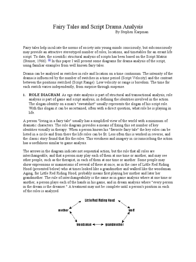 Fairy Tales in Script Drama Analysis | PDF