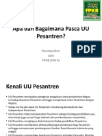 Apa Dan Bagaimana Pasca UU Pesantren