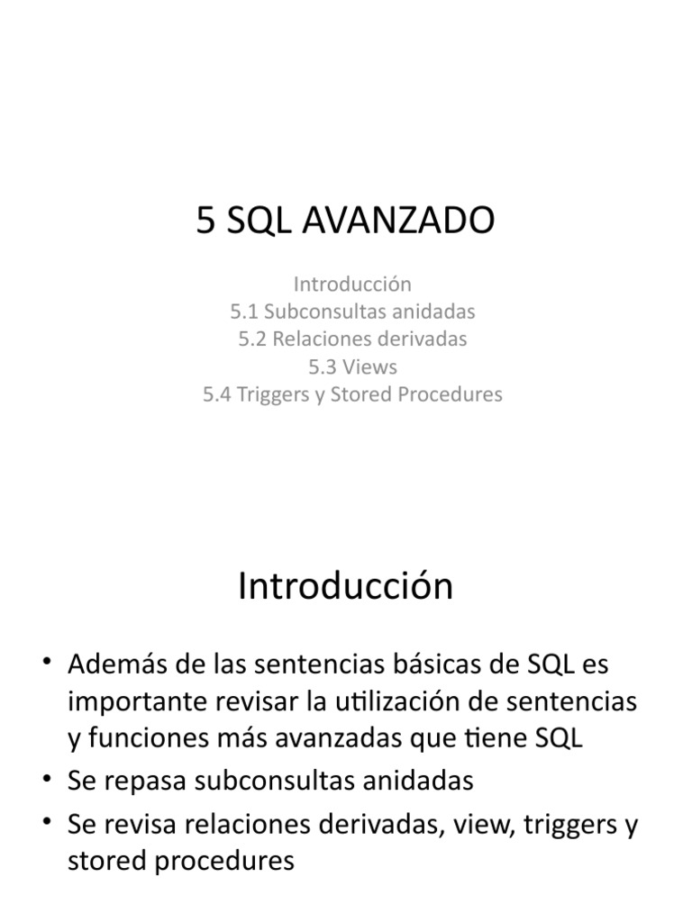 SQL Avanzado: Subconsultas y Triggers | PDF | SQL | Gestión de ...