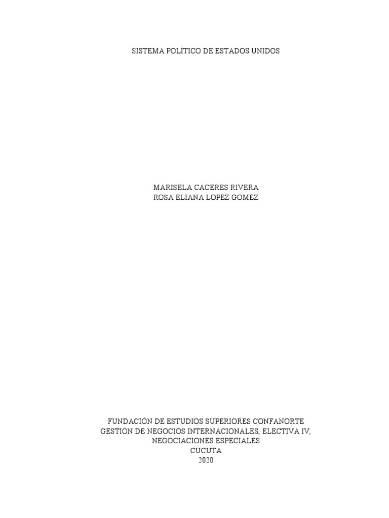 Sistema Político de EE.UU. | PDF | Congreso de los Estados Unidos ...
